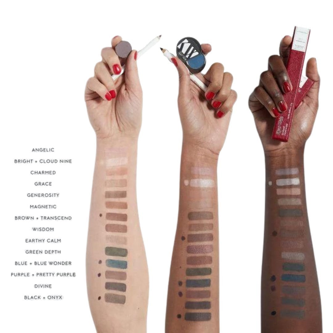 Kjaer Weis Eye Pencil Bright Refill – weißer Stift, schwarzer Deckel, weiße Hintergrund – Augen-Make-up