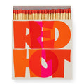 Red Hot Matches – open box with red tips, white background – decorative item