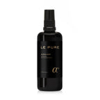 LE PURE Alpha Hair – schwarze Sprühflasche mit goldener Beschriftung, weißer Hintergrund – Haarpflege