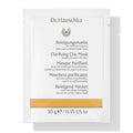 Dr. Hauschka Clarifying Clay Mask Sachet 10g, white pouch with gold stripe, white background – skin care