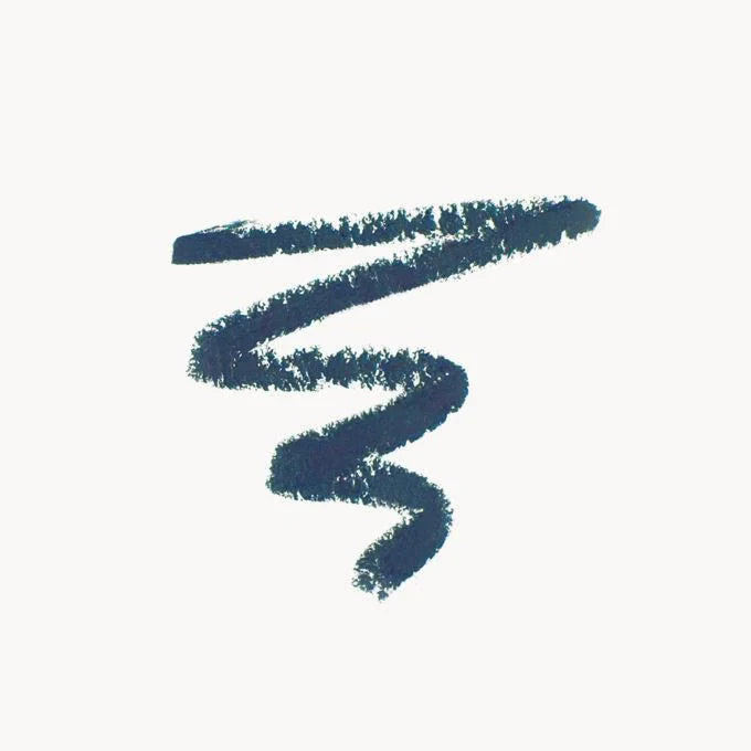Blue eye pencil swatches on white background – makeup