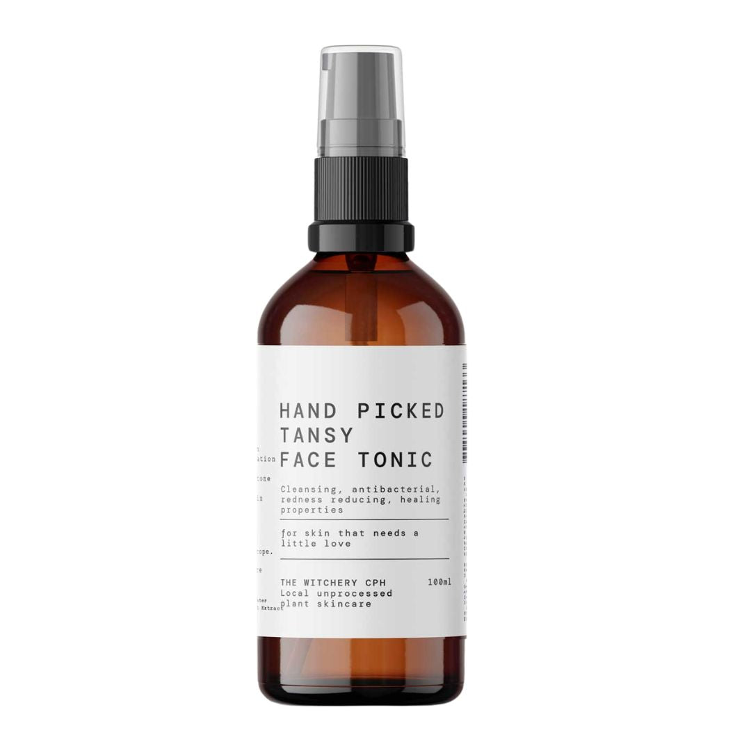 The Witchery CPH Tansy Face Tonic in einer braunen Sprühflasche mit weißem Etikett, 100ml, Hautpflege