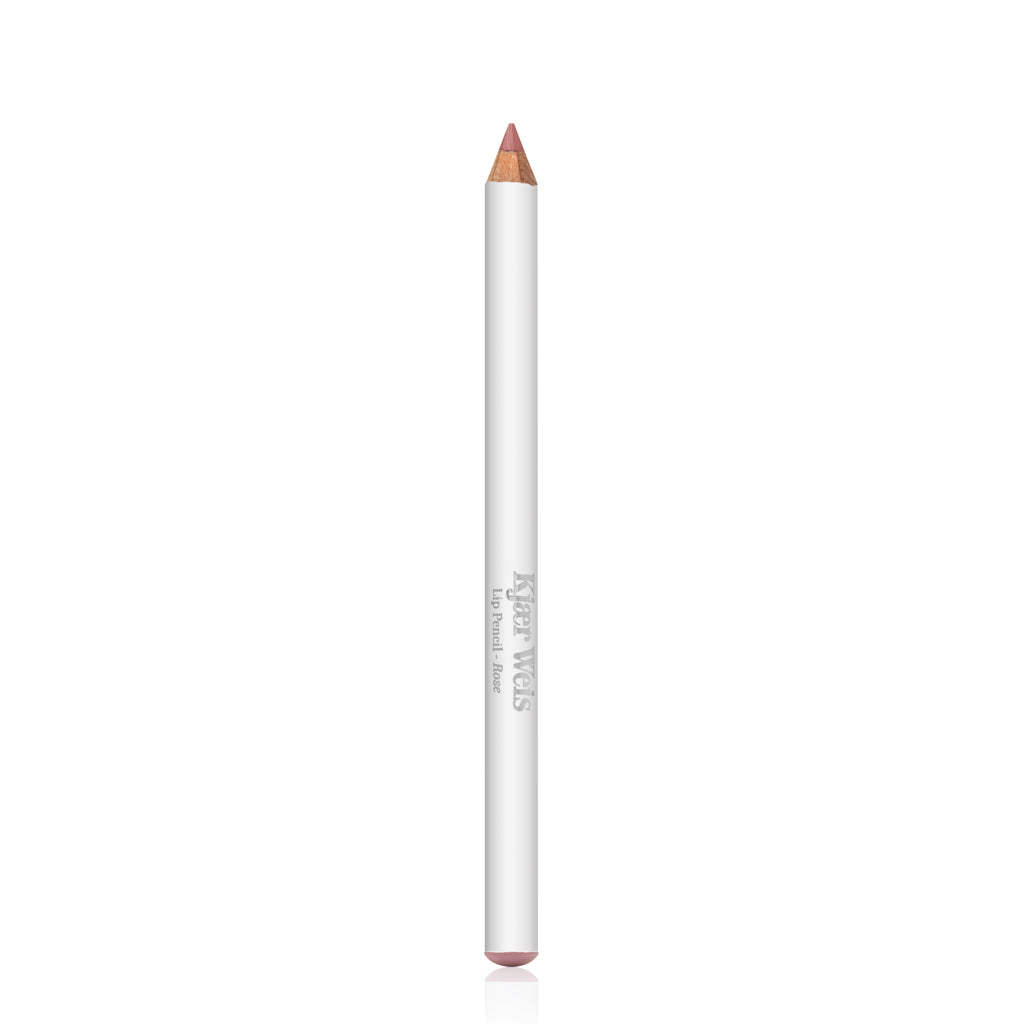 Kjaer Weis Lip Pencil Rose – white pencil, pink tip, white background – lip liner