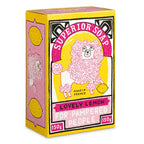 Superior Soap Lovely Lemon – yellow box packaging 150g, pink lemon design, white background – hand care