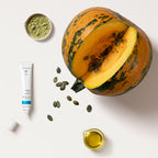 Dr. Hauschka MED Pumpkin Seed Scalp Mask – white tube with blue stripe, white background – hair care