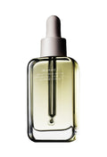 (M)ANASI 7 Botanical Face Oil – klares Glasfläschchen mit Pipettenverschluss, weißem Deckel, weißem Hintergrund – Hautpflege