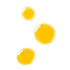 Face Oil – golden yellow oil droplets on white background – skin care