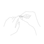 Compact Nippers – minimalistische Linienzeichnung, weiße Hintergrundfläche – Nagelpflege