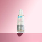 The Organic Pharmacy Collagen Gel Mask in a pump bottle against a pink background, skin care