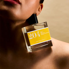 Bon Parfumeur 204 Velvet Fig Eau de Parfum – square glass bottle with black cap, yellow label – perfume