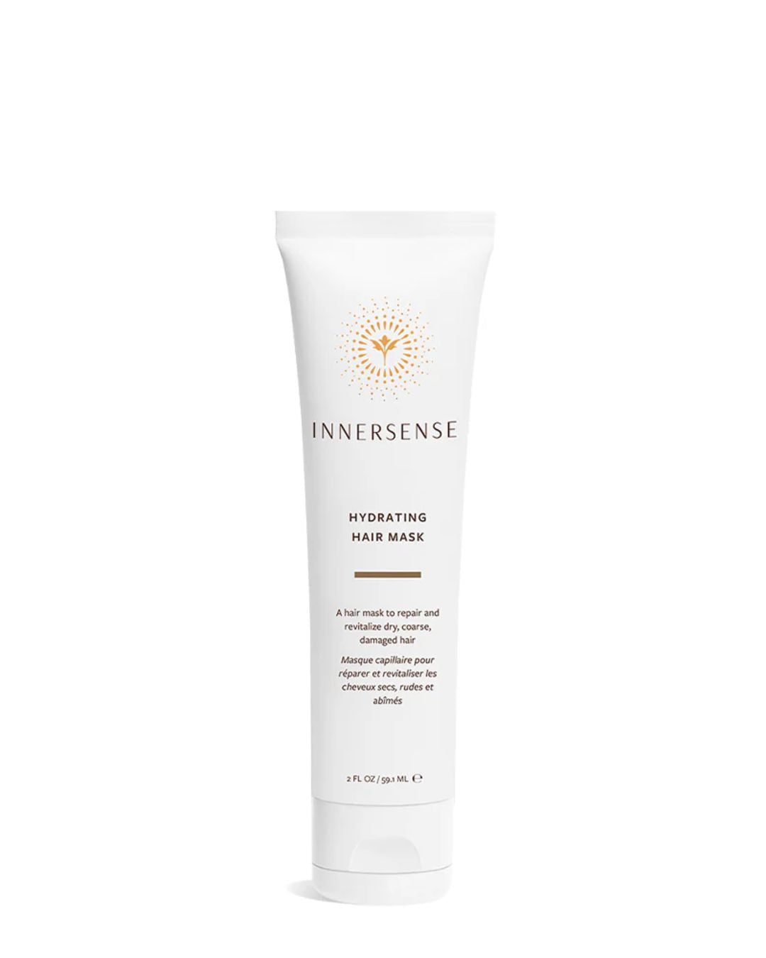 Innersense Hydrating Hair Mask – white tube 59.1ml, white cap on white background – hair care