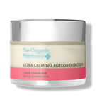 The Organic Pharmacy Ultra Calming Ageless Gesichtscreme im Glastiegel mit silbernem Deckel, Hautpflege