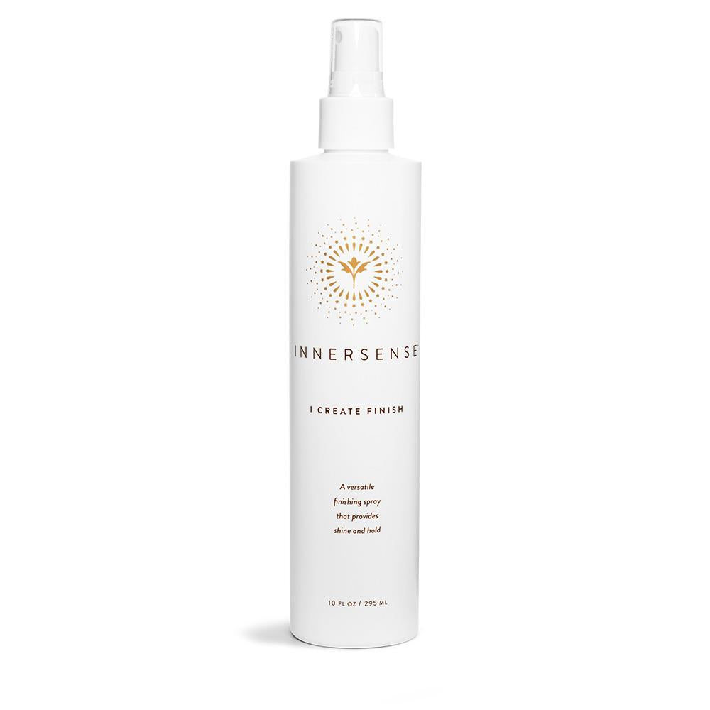 Innersense I Create Finish – white spray bottle 295ml, white spray nozzle on white background – hair care