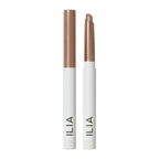 ILIA Eye Stylus Shimmer pencil in rose gold with white tube on white background, eye makeup
