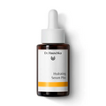 Dr. Hauschka Hydrating Serum Plus in einer braunen Glasflasche mit weißem Pipettenaufsatz, Hautpflege Serum