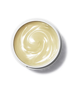 Botanical Cleanser Caulis – creamy texture in white jar, white background – face cleansing