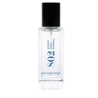 Bon Parfumeur 802 Peony – clear glass bottle with black spray cap, white background – perfume