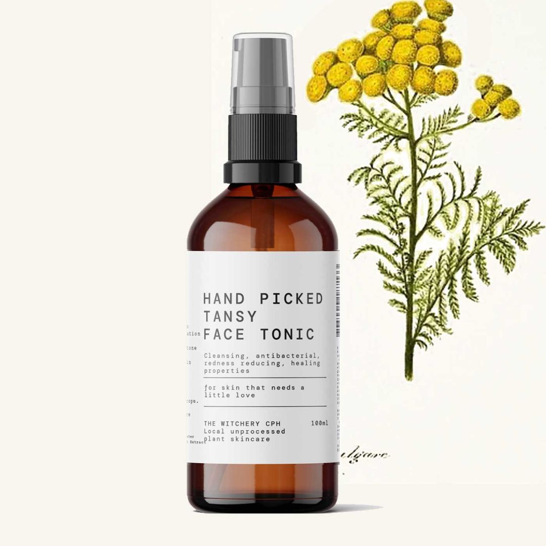 The Witchery CPH Tansy Face Tonic in einer braunen Sprühflasche mit weißem Etikett, 100ml, Gesichtspflege