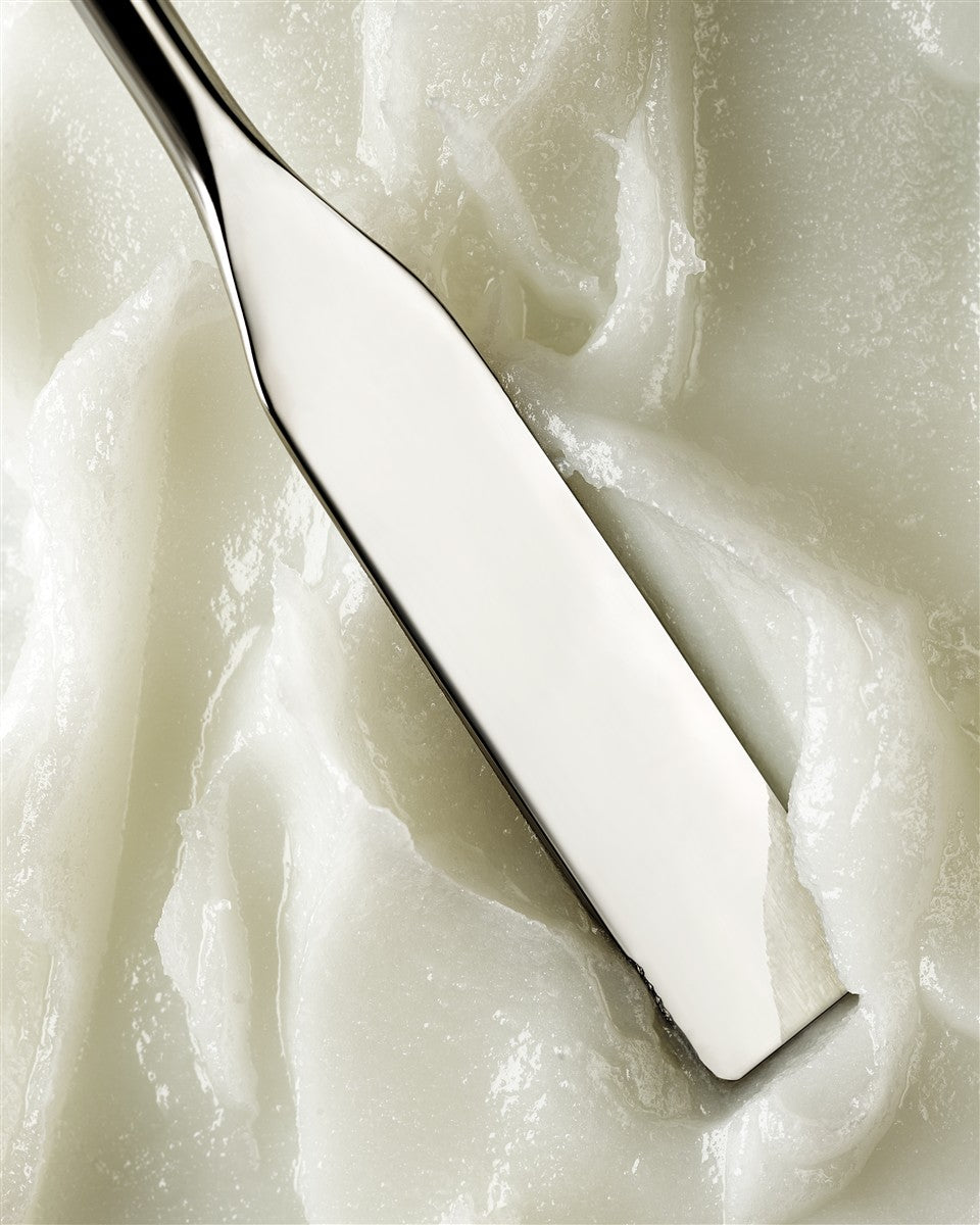 Botanical Multi Balm Kaede – creamy texture with spatula, white background – skin care