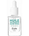 Kure Bazaar Huile Sechante Aloe Vera – klares Glasfläschchen mit weißem Tropfverschluss, weißem Hintergrund – Nagelpflege