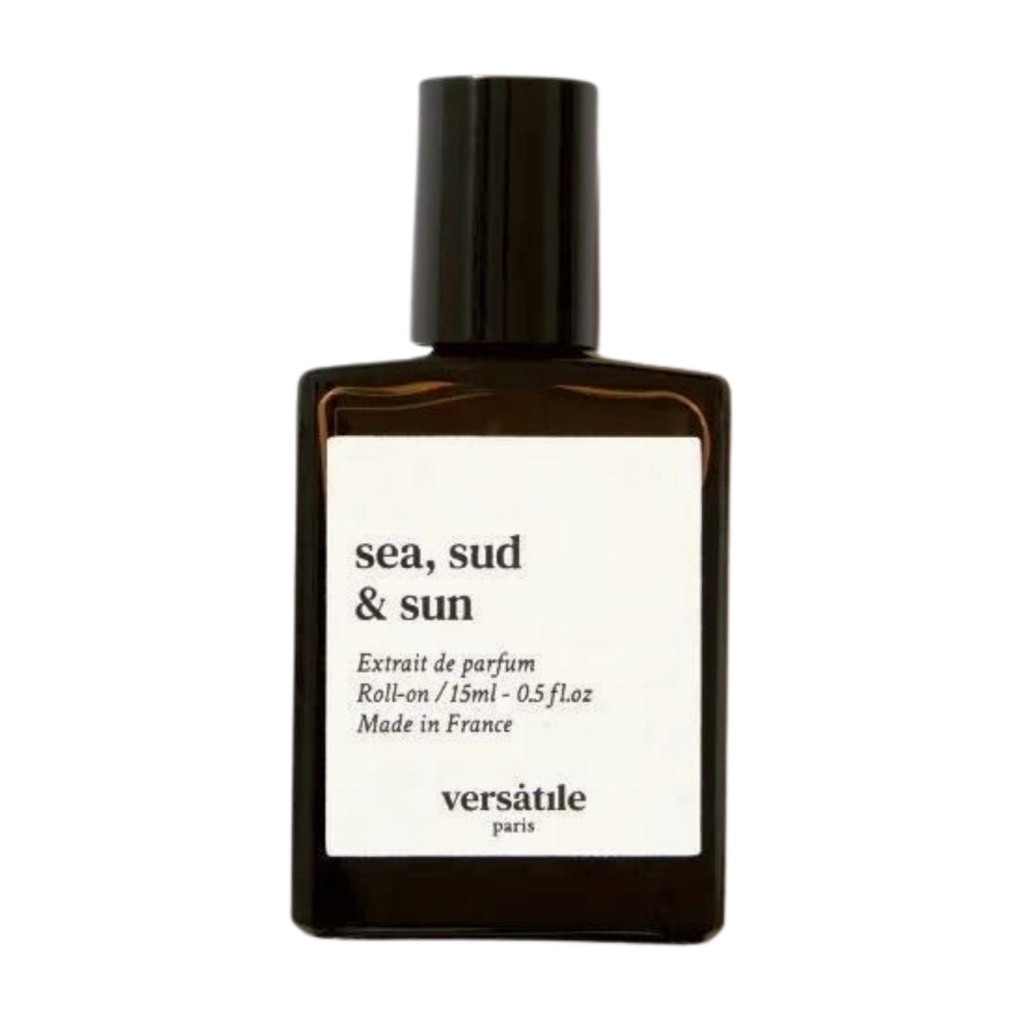 Sea, Sud & Sun Parfum-Roll-on in einer braunen Glasflasche mit schwarzem Verschluss, 15ml, Duftprodukt