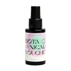 Botanical Bouche Mouth Care Spray – black bottle with spray nozzle, pastel label, white background – mouth care