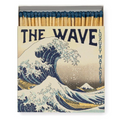 Hokusai Welle Luxury Matches – box with blue-white wave illustration, white background – decorative item