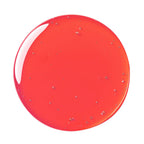 L`huile Démaquillante 1402 Slaventina – vibrant red oil texture with bubbles on white background – makeup remover