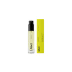 Abel Miami Split Eau de Parfum – klares Glasfläschchen 6ml, schwarzer Sprühkopf, gelbe Verpackung, weißer Hintergrund – Parfüm