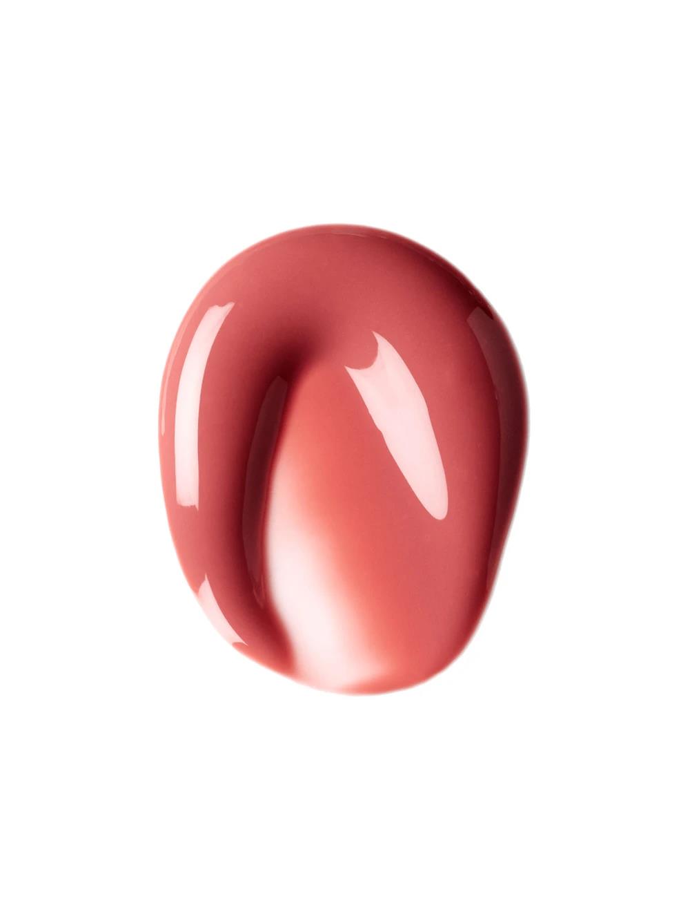 Klecks des Balmy Gloss Tinted Lip Oil in Rosé auf weißem Hintergrund, Lippenpflege