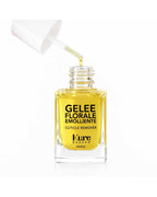 Kure Bazaar Gelee Florale Emolliente – klares Glasfläschchen mit Pipette, gelbe Flüssigkeit, weißer Hintergrund – Nagelpflege