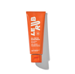 LE/UB All-Day Sunscreen SPF50 – orange tube 125ml, orange cap, white background – skin care