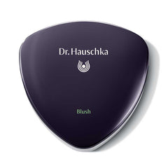 Dr. Hauschka Blush – dark purple compact with silver rim on white background – face blush