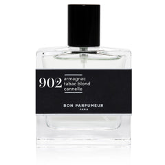 Bon Parfumeur 902 Armagnac clear bottle with black cap on white background, fragrance