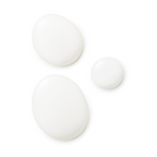 White droplets of Liquid Crystal Micellic Cleanser on a white background, skin care.