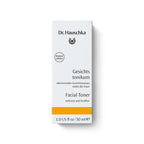 Dr. Hauschka Gesichtstonikum klärend – 30 ml, weißes Karton mit orangem Streifen, weißer Hintergrund – Hautpflege