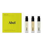 Abel Mini Parfüm Set Fresh – drei 6ml Sprayfläschchen, schwarze Sprühköpfe, limettengrüne Verpackung – Parfüm