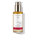 Dr. Hauschka Birch Arnica Energising Body Oil – clear glass bottle with pump dispenser, white-red label, white background – body care