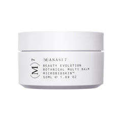 (M)ANASI 7 Botanical Multi Balm Kaede – white jar 50ml, white lid on white background – skin care