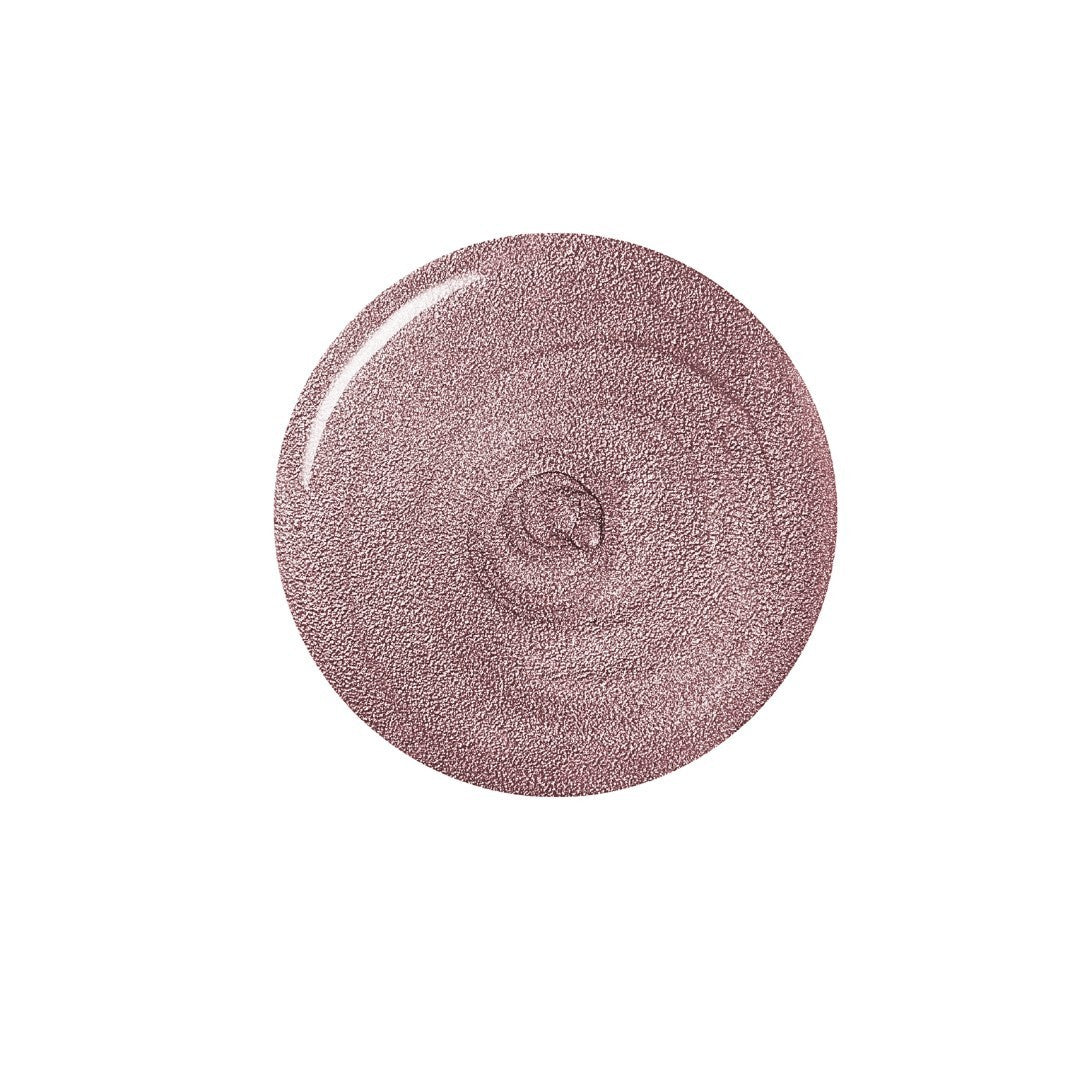 Remarquable Therapy Le Vernis Serum – rosafarbener Glitzer-Swirl auf weißem Hintergrund – Nagelpflege
