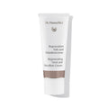 Dr. Hauschka Regenerating Neck and Décolleté Cream – white tube with brown band, white background – skin care