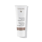 Dr. Hauschka Regenerating Neck and Décolleté Cream – white tube with brown band, white background – skin care