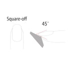 Square-off No.3 Nagelfeile – Anleitung zur Nagelkorrektur mit 45°-Winkel, weißer Hintergrund – Nagelpflege
