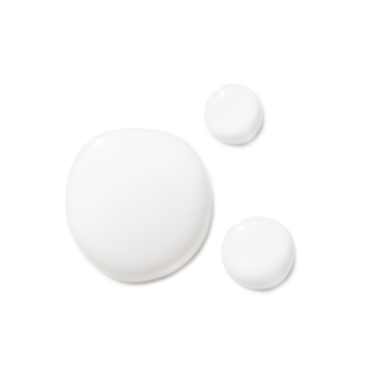 White texture drops of Liquid Radiance Glycolic Toner on a white background for skin care.