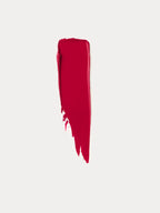 Lipstick 11 Amaryllis – vibrant red lipstick swatch on white background – lip care