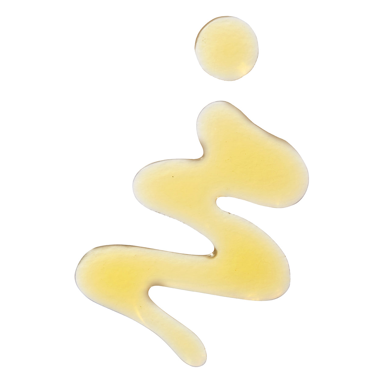 Gelber Tropfen des Advanced Retinoid-like Body Oil auf weißem Hintergrund, Körperpflege