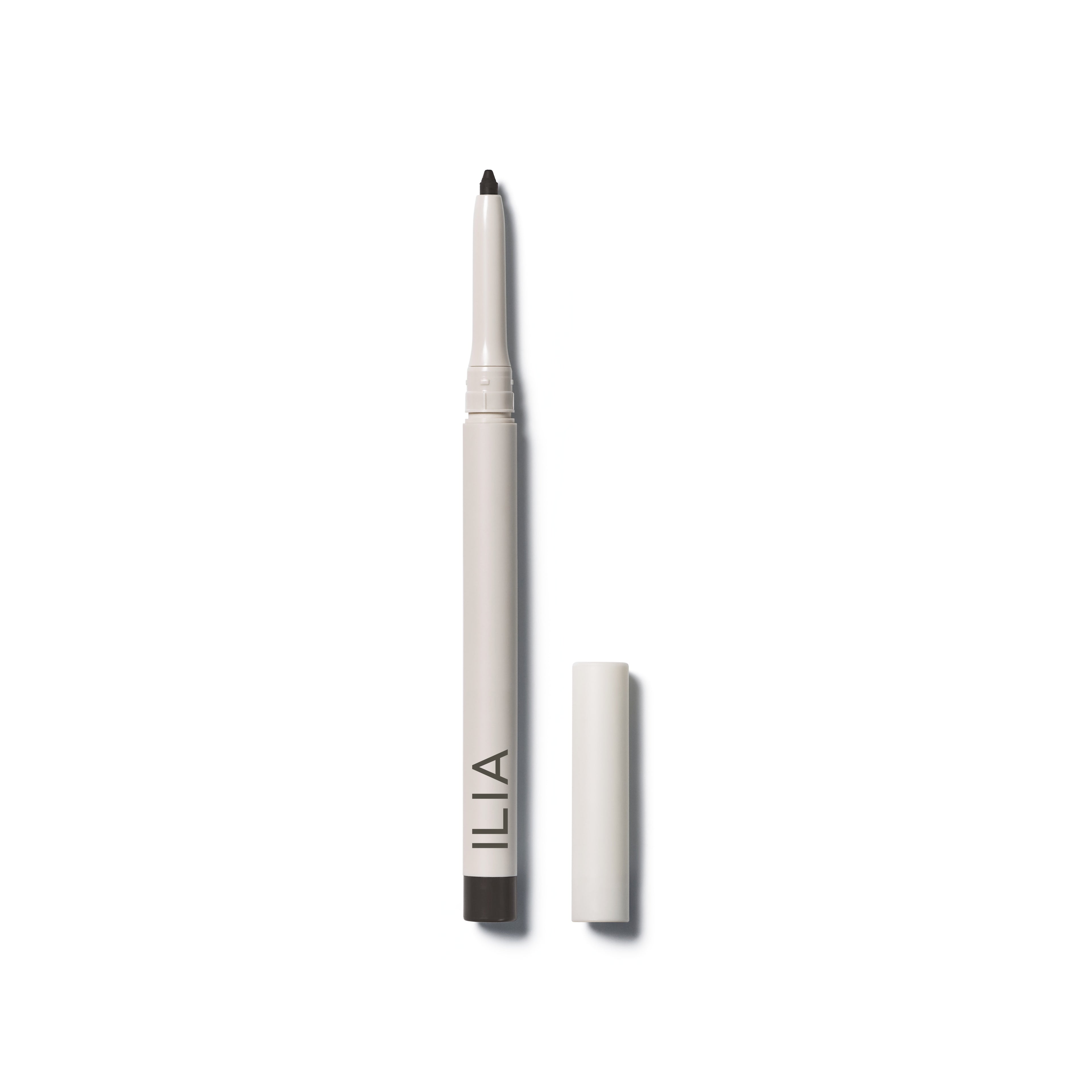 ILIA Clean Line Gel Liner, weißer Stift mit Kappe auf weißem Hintergrund, Augen MAKE-UP
