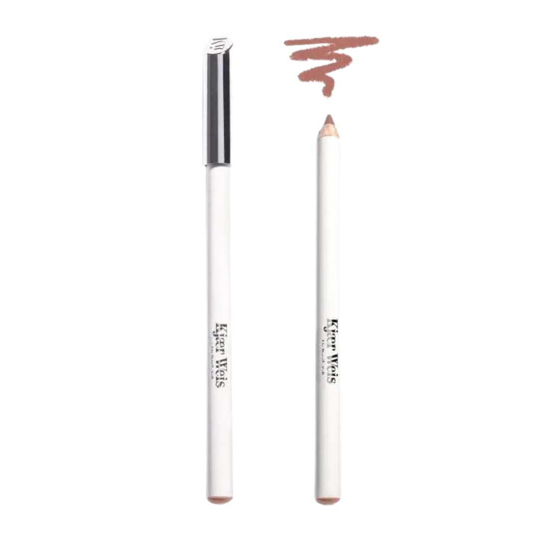 Kjaer Weis Lip Pencil Soft – white pencil with silver cap, white background – lip liner