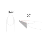 Nail File Oval No.1 – grey file, 20° angle, white background – nail care