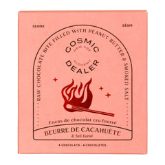 Cosmic Alchemy Dealer Chocolate – pink box of 4 pieces, peanut butter & smoked salt – indulgence